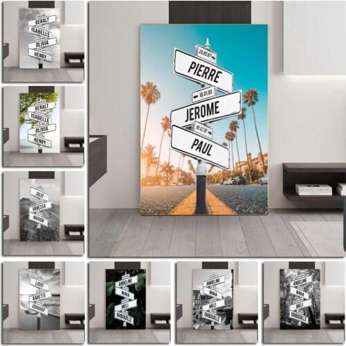 Inspirational Intersection Street Sign Canvas Painting Motivational Poster and Prints Wall Art Pictures for Home Decor Cuadros