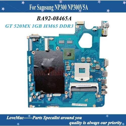 High quality For Samsung NP300V5A 300V5A Laptop Motherboard BA92-08465A GT 520MX 1GB HM65 DDR3 100% tested