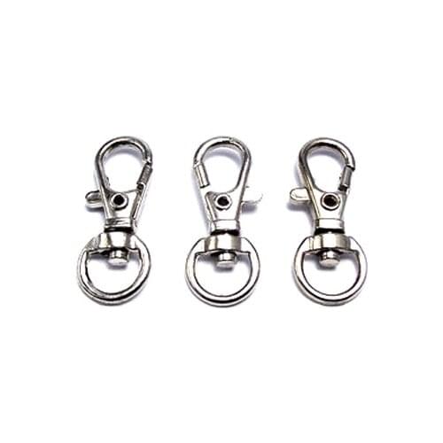 100 Pcs - 1.25 inch Small Swivel Clasps Lobster Claw Hooks