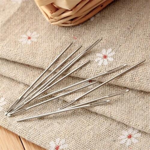 15Pcs Metal Knitters Wool Large Eye Needles Bodkin for Threading Darning Hand Sewing Tapestry Embroidery Home Crafts DIY Tools