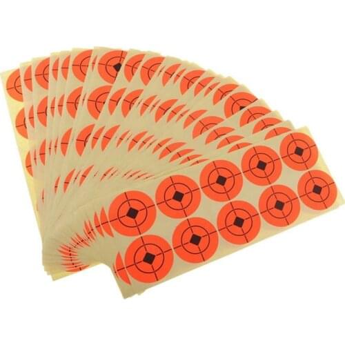 250pcs Paper Target Florescent Orange Self Adhesive Target Sticker