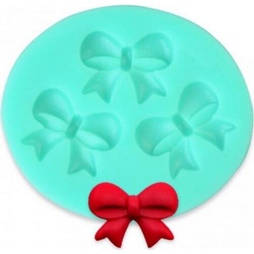 3D Bow Fondant Chocolate Mould Candy Cake Soap Mould Cake Decorating Baking Tool #40935