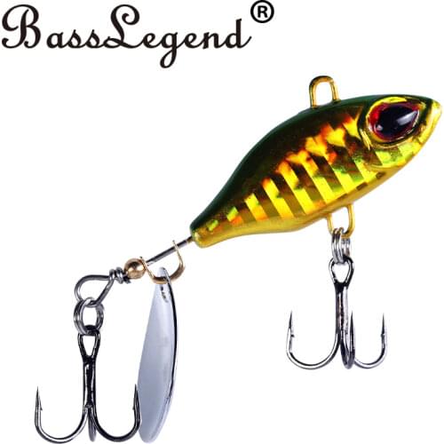 BassLegend Fishing Tailspin Micro Spinnerbait Bass Trout Deracou Spinner Vib Vibrating Tail Rotating Blade Spin 8g 11g 15g