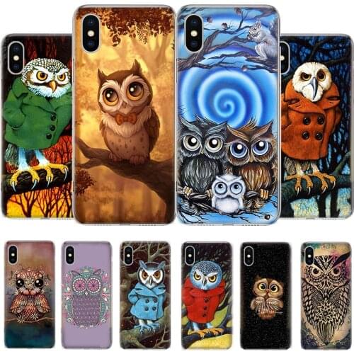 Uxury fashion cute starry owl Phone Case For iPhone 11 12 6 6s 7 8 Plus X XS XR Pro Max MINI 5 5s SE Cover Coque soft Silicone T