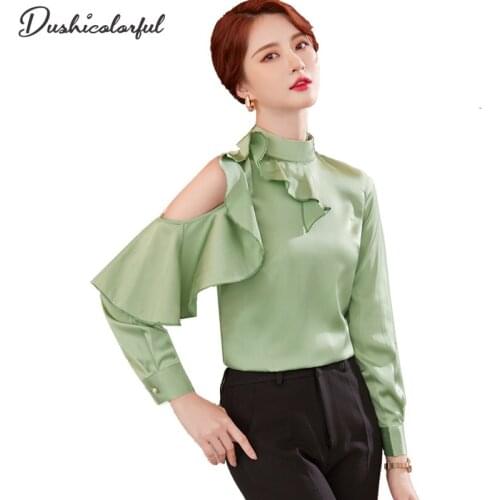 Блузки с открытыми плечами Dushicolorful China At AliExpress