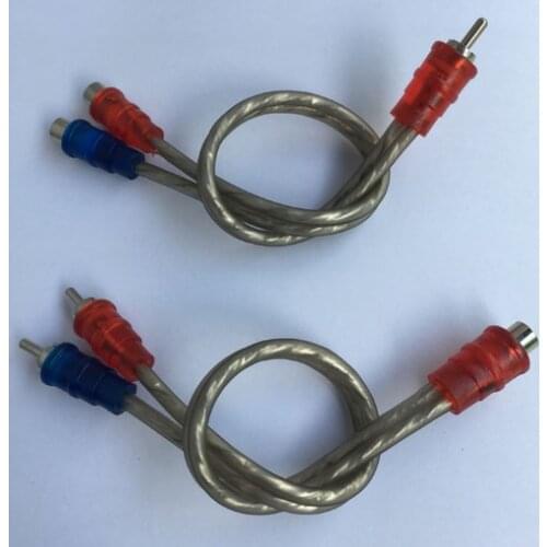 Two Pure Copper Audio Line Car Audio Wire Signal Lines One Male Two Female or A Female Two Male Power Amplifier Audio Cable