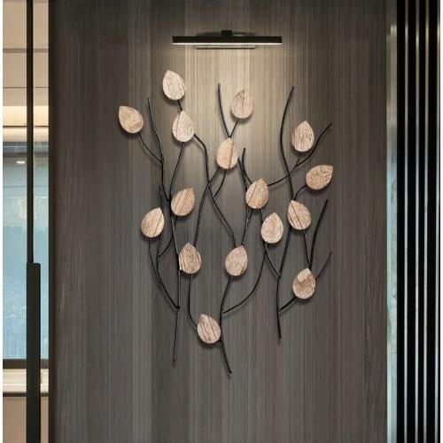 European Wrought Iron Branches Wood Leaves Wall Hanging Decoration Bar Cafe Clothing Shop Wall Sticker Crafts Home Wall Murals