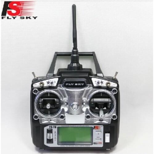 FlySky 2.4G 6CH Channel FS-T6 Transmitter + Receiver Radio System Remote Controller Mode1/2 LCD W/ Rx RC Helicopter Multirotor