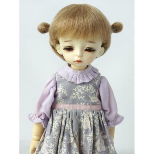 JD415 6-7inch 16-18CM 1/6 Twins Pony Bowls mohair BJD wigs YOSD Doll accessories
