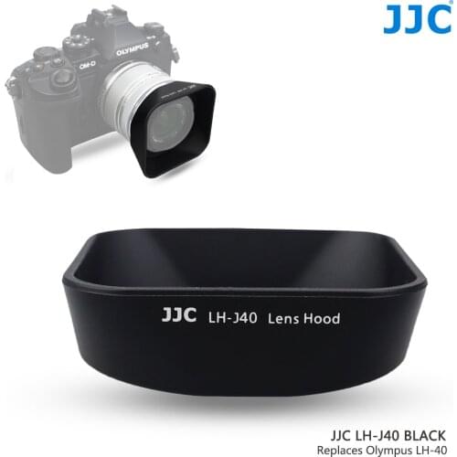 JJC Square Lens Hood Shade for OLYMPUS M.ZUIKO DIGITAL 14-42mm 1:3.5-5.6 II/14-42mm 1:3.5-5.6 II R Replaces Olympus LH-40 Black