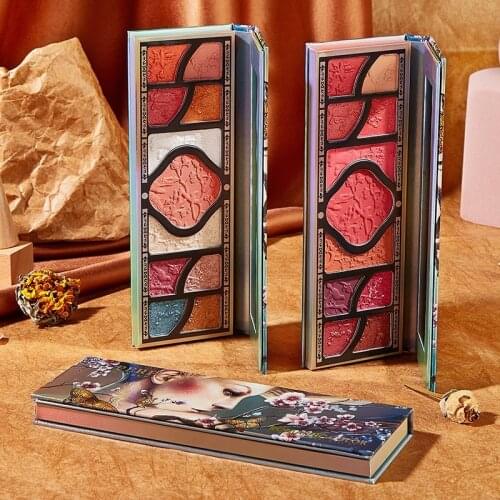 Chinese Ancient Style Luxurious Nude Glitter Eyeshadow Pallete Matte Shimmer Palette Long Lasting Powder Shadow makeup Cosmetic