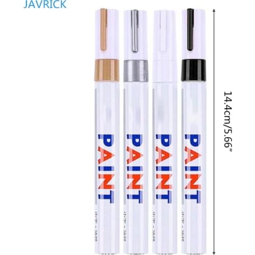 4 Pcs Waterproof Permanent DIY Metallic Paint Marker Pen for Car Tire Tread Rubber Metal Crystal Epoxy Resin Art Supply