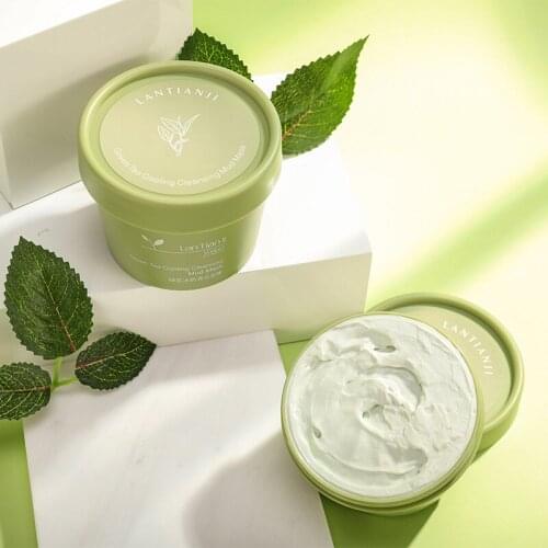 Tea tree Anti-acne Face Mask Cream Green Tea Ice Muscle Mud Mask Anti-Shrink Pores Acne Scar Removal Blackhead Cream Skin Care