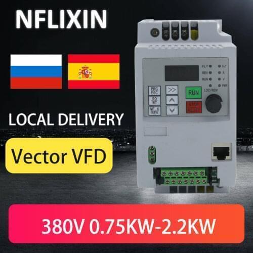 Mini Frequency Converter 0.75kw 1.5kw 2.2kw 4kw 380V 3 Phase Input VFD Frequency Inverter VFD