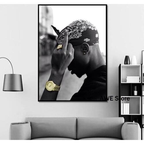 Tupac Singer Music Poster Hip Hop RapPrint Music Band Star Poster Wall Art Painting Room Home Decor Canvas Print