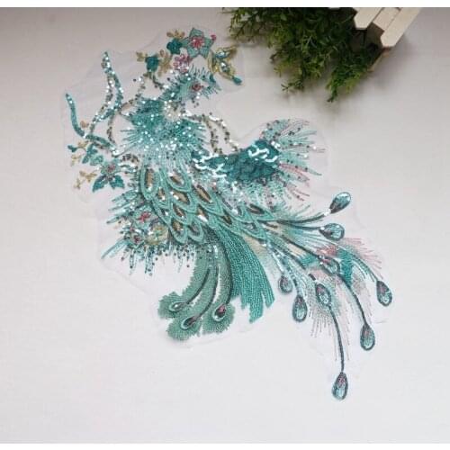 New Decal patch embroidery large Phoenix Sequin cloth paste clothing accessories coat T-shirt fashion personality versatile