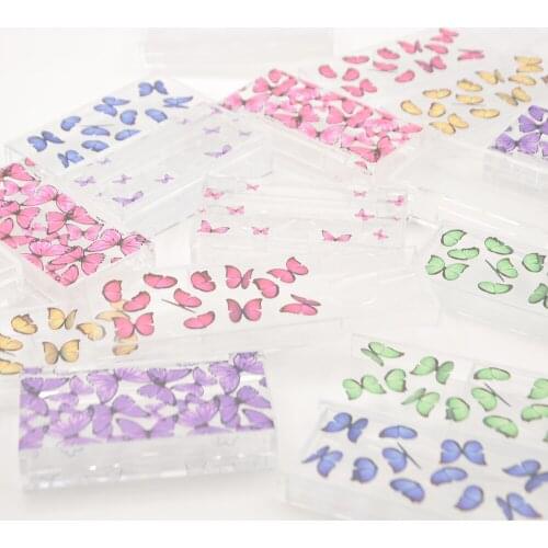 Wholesale eyelash packaging box lash boxes packaging custom logo faux cils mink lash plastic clear butterfly case tray vendors