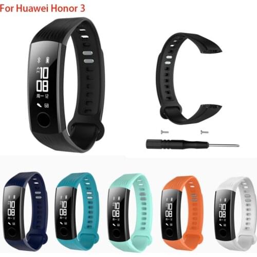 New Smart Bracelet Strap For Honor Band 3 Watchband Silicone Sports Wrist Band Replacement Straps For Huawei Honor 3 Accessories