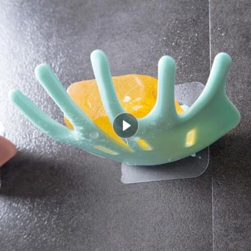 Six Claws Drain Soap Holder Storage Rack Wall Mounted Sponge Box Multifunctional Hook Bathroom Kitchen Supplies Creative Gadgets