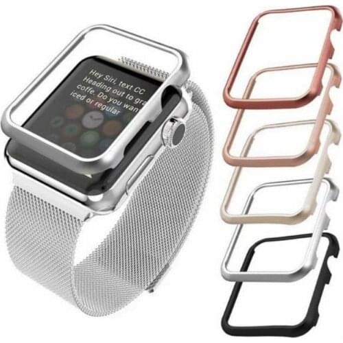 Steel bumper Case For Apple Watch band 42mm 38mm 40mm 44mm for iwatch 5 4 3 2 1 series metal frame protective Case