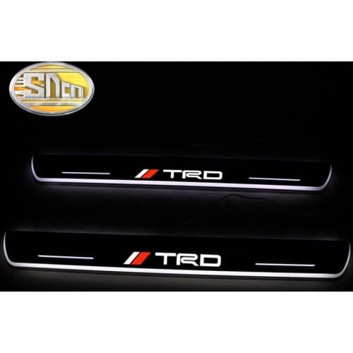 For Toyota Auris Corolla Camry Yaris C-HR RAV4 Avensis Sienna Prius Hilux Hiace LED Door Sill Scuff Plate Dynamic Light Pedal