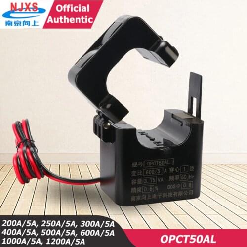 Split Core Current Transformer Clamp On OPCT50AL-200a/5a 400:5a 500a 600a 800a 1000a 1200a 5a Single Phase 3 Phase low voltage