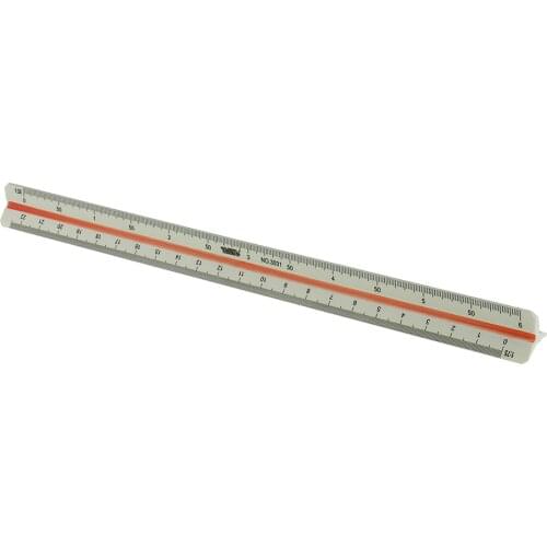 Triangular Scale Ruler 300MM - Plastic Metric Ruling System - For