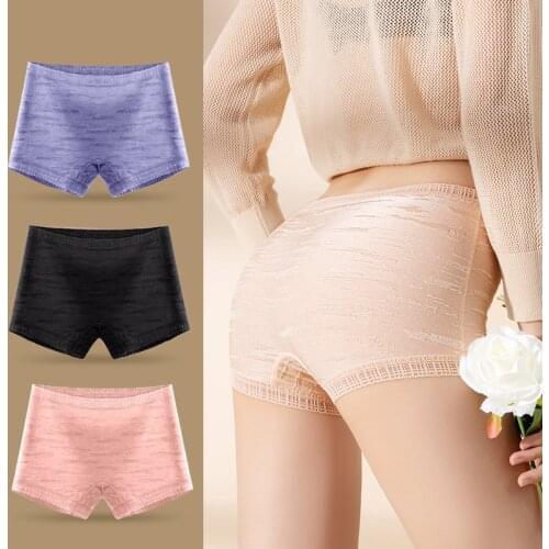 4pcs/lot Womens Panties Seamless Boxer Underwear Boyshorts Sexy Sensual Lingerie Underpants Safety Shorts Female Briefs