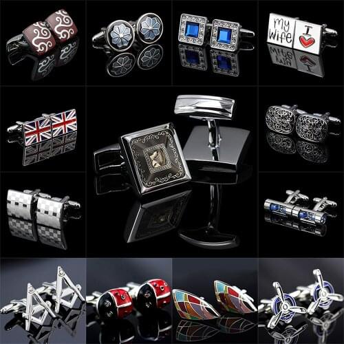 MeMolissa French shirt Cufflinks New high quality silver Colorful Square carving pattern retro pattern Cufflinks free shipping