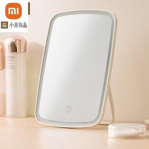 Original xiaomi Mijia Intelligent portable makeup mirror desktop led light portable folding light mirror dormitory desktop with