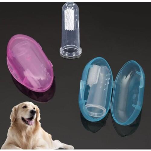 Finger Toothbrush Dog Brush Breath Double Head Teeth Care Dog Cat Cleaning Toothbrushes For Dogs Pet Supplies