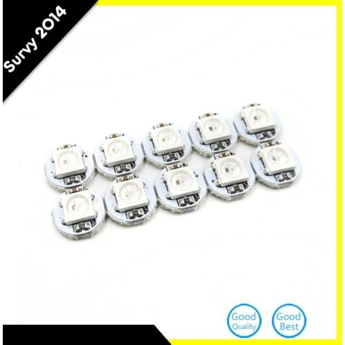 10pcs LED Board Heatsink ws2812b LED chips With PCB (10mm*3mm) WS2811 IC Built-in 5050 SMD RGB DC5V