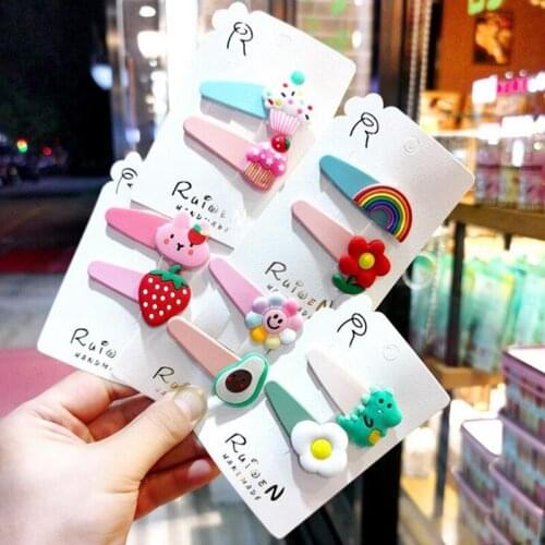 2pcs/lot New fashion cute cartoon Girls bangs hairpin sweet hairpin hair accessories fashion hair accessories