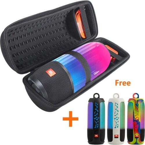 2 in 1 EVA Hard Carry Zipper Storage Box Bag + Soft Silicone Cover Case For JBL Pulse 3 Bluetooth Speaker for JBL Pulse3 Column