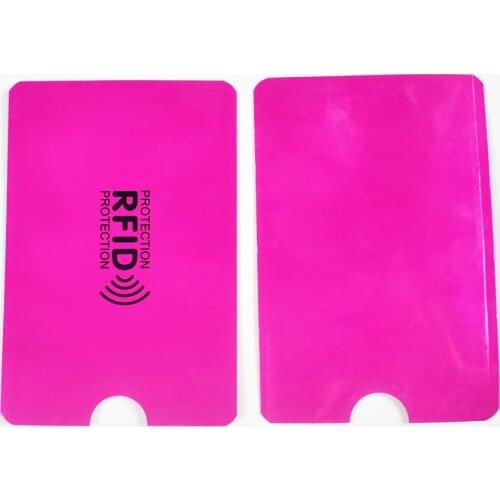 5pcs/lot Anti Rfid Wallet Blocking Reader Lock Bank Card Holder Id Bank Card Case Protection Metal Credit Card Holder Aluminium