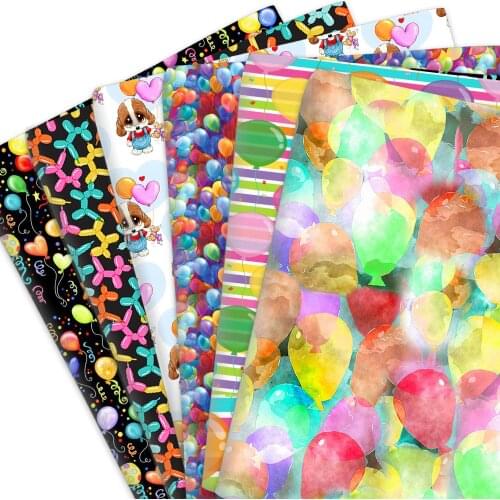 50*145cm Balloons Castle 100% Pure Cotton Or Polyester Cotton Material Patchwork Sewing Fabrics Quilt Needlework DIY Cloth