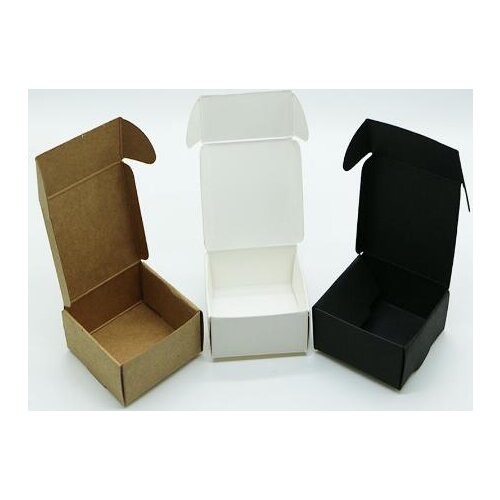 50pcs/lot White/Black/Kraft packaging box Brown handmade soap paper boxes/candy gift box Many