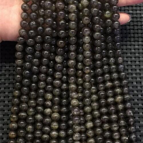 6-10mm Natural smooth round hecatolite /moonstone stone beads For DIY necklace bracelet jewelry making 15 "free delivery