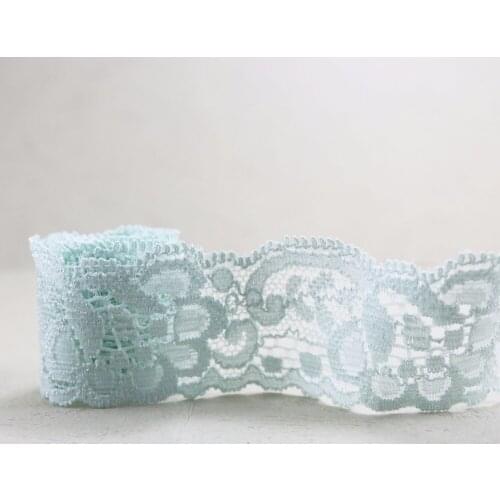 6 Yards Water Green Elastic Stretch Lace Trim 29mm Width DIY Headband Craft Sewing/garment/clothes Elastic Lace