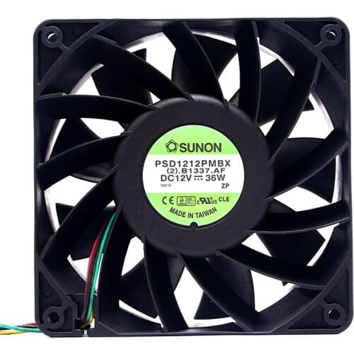 6000RPM 120mm High Speed PWM Cooling Fan,for Sunon PSD1212PMBX 120X120X38mm 12V 36W 4 wire Axial Miner Mining Computer Fans