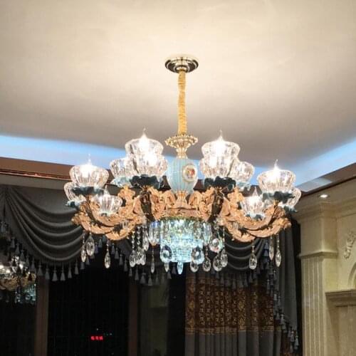 Art Project Ceramics Chandelier commercial Lighting Crystal Kitchen Bar Hanging Light Bedroom Chandeliers E14 Led Lampara Techo