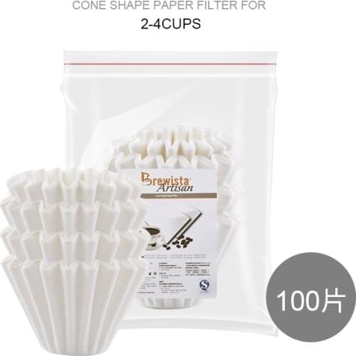 Brewista #155 WAVE pour over coffee paper filter drip filter wave 1-2 cups filter coffee paper 50 sheets/box