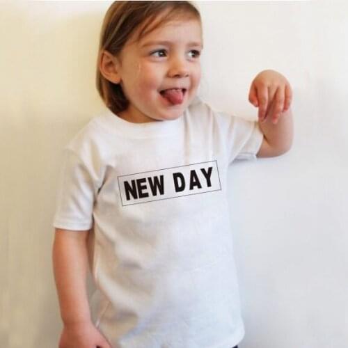 Kids Tshirt Summer Fashion Graphic Tee Loose Cotton Baby Short Sleeves Tops Tee Letter Print Children T Shirt 1-10 Years