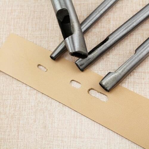 3mm/4mm/5mm/6mm/7mm/8mm*2mm Oval Shape Hole Punch Cutter Belt Watch Band Gasket Hollow Leather Diy Tool