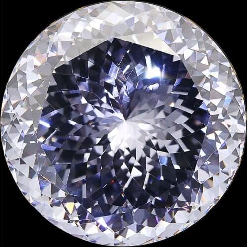 2021 Hot Selling White Color Super Large Size 80mm Cubic Zirconia Jewelry Decoration Big Size Round Zircon Loose Stones