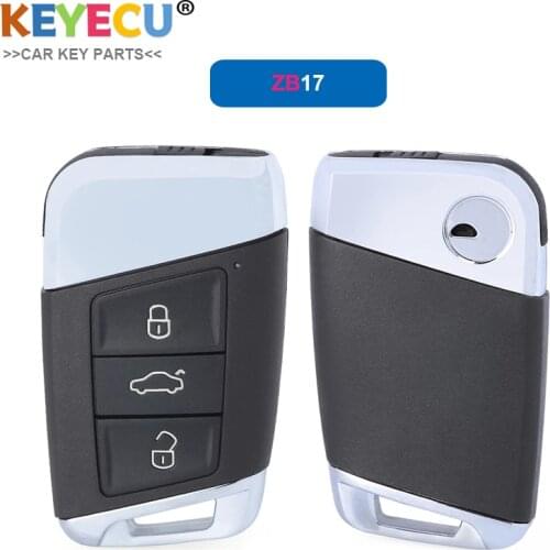 KEYECU KEYDIY ZB Series ZB17 for Volkswagen Style Smart Universal Remote Control Car Key - 3 Buttons - for KD-X2 Key Programmer