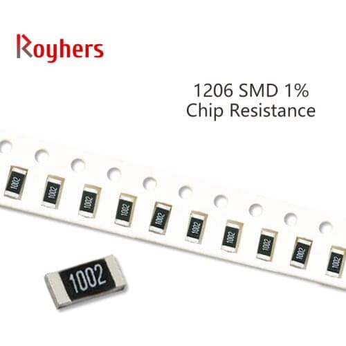 100Pcs 1206 SMD Resistor Kit 1% Tolerance 0R-392R 300R 330R 360R 390R 0R 1R 1.1R 10 Ohm Electronic Components DIY Assorted Set