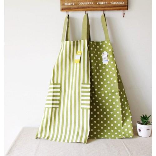 Poly/Cotton Kitchen Apron Printed Unisex Cooking Aprons Avental Dining Room Barbecue Restaurant Pocket Halterneck