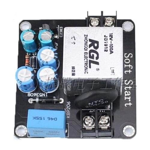 KYYSLB AC 150V To 280V Class A Amplifier Power Soft Start Board High Power 100A High Current Relay Audio Power Input NTC 20D-20