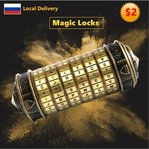 Metal Magic Educational Toys Cryptex locks gift Da Vinci letter lock to marry lover Building Blocks Set assemble Toy for Kids